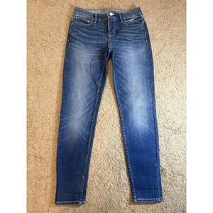 White House Black Market Jeans Women's Size 2P The Skinny High Rise Blue Preppy